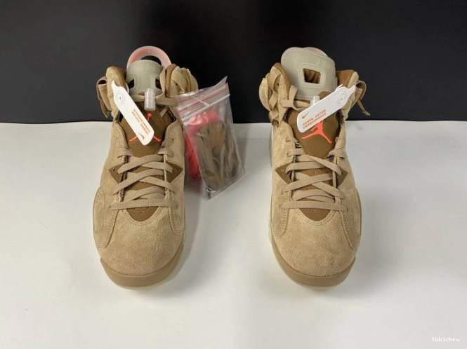 Reps TBkick Khaki Jordan Travis DH0690-200 Air Scott 6 Retro British 0709